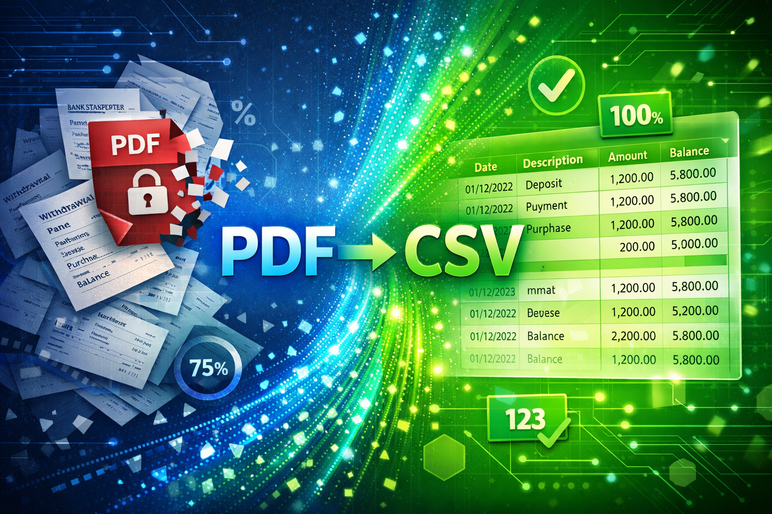 Bank Statements PDF to CSV Without Data Loss