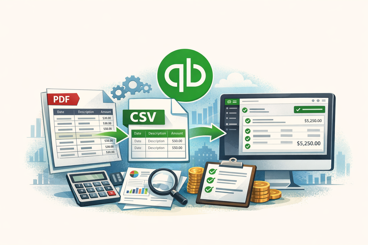 Bank Statement CSV for QuickBooks Reconciliation Guide